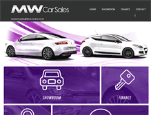 Tablet Screenshot of mwcarsales.co.uk